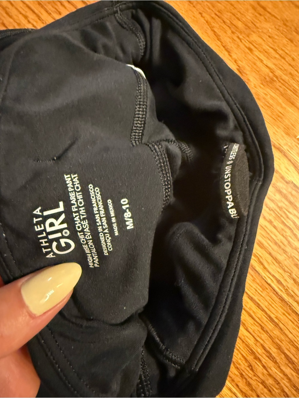 Athleta Black Boot-Cut Flare Active Pants - Picture 3 of 3